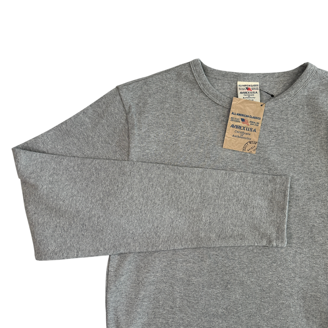 (NEW) AVIREX EVERY DAY LONG SLEEVE - GREY