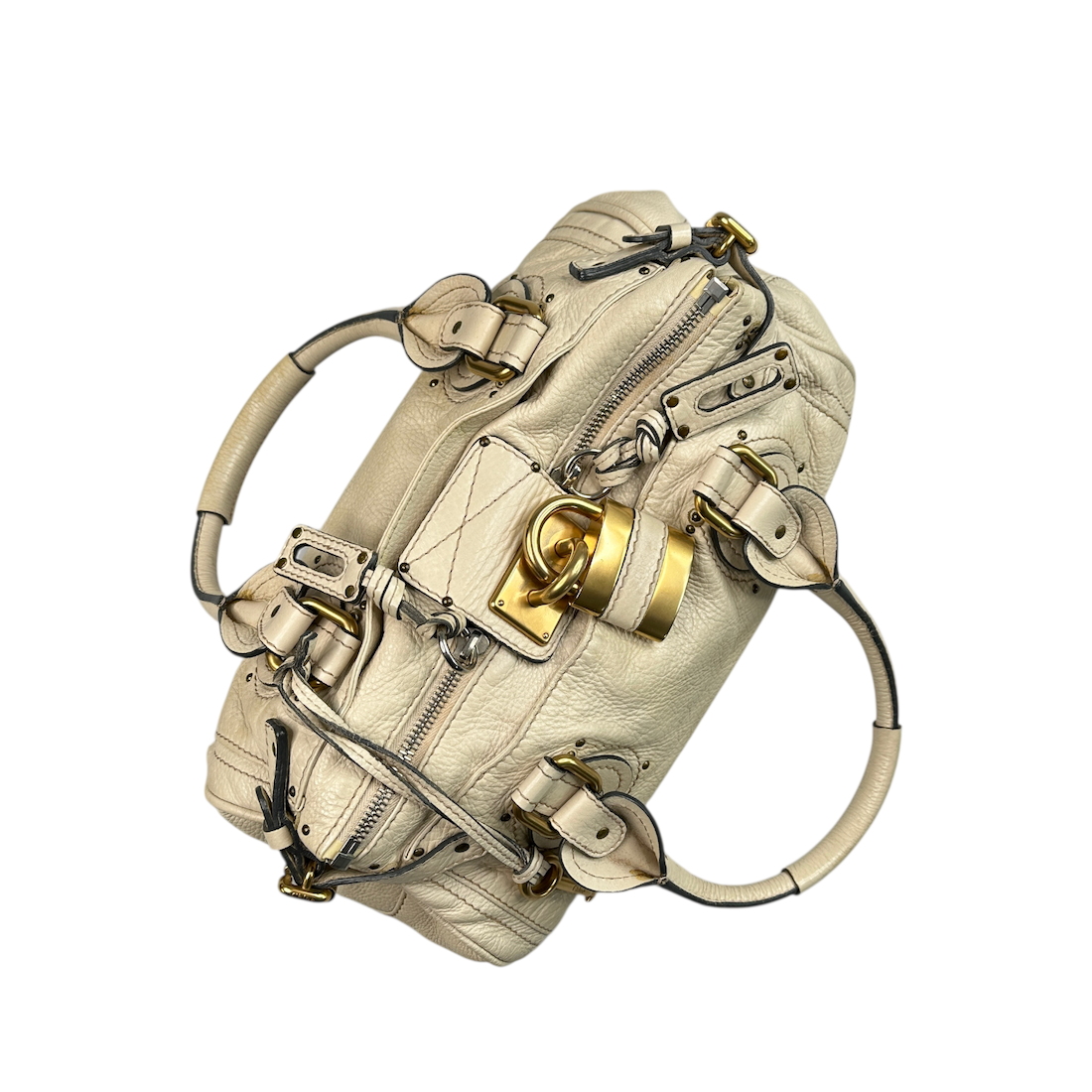 CHLOE PADDINGTON BAG - CREAM / GOLD