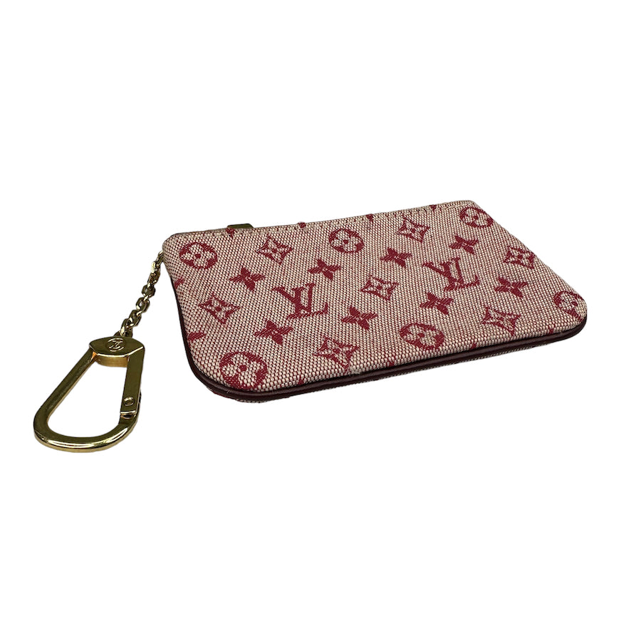 LOUIS VUITTON MINI LIN CANVAS KEY POUCH