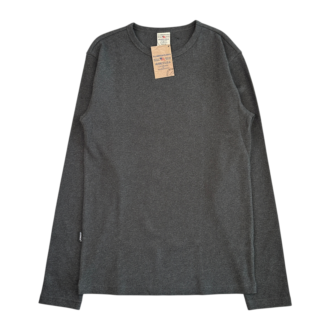 (NEW) AVIREX EVERY DAY LONG SLEEVE - CHARCOAL