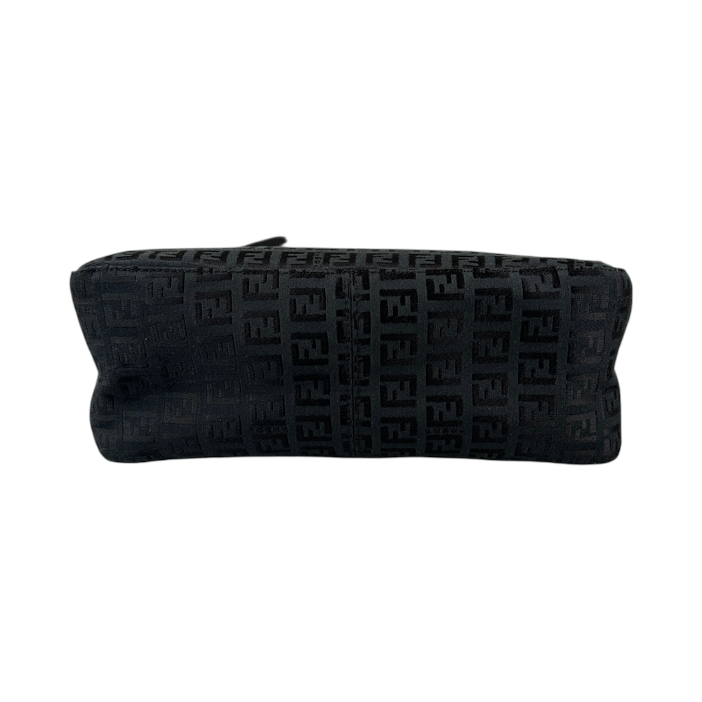 FENDI ZUCCHINO CANVAS SHOULDER BAG - BLACK