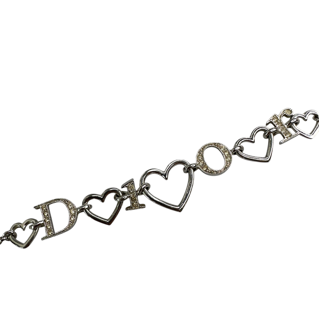 DIOR HEART & LETTER CHARM BRACELET