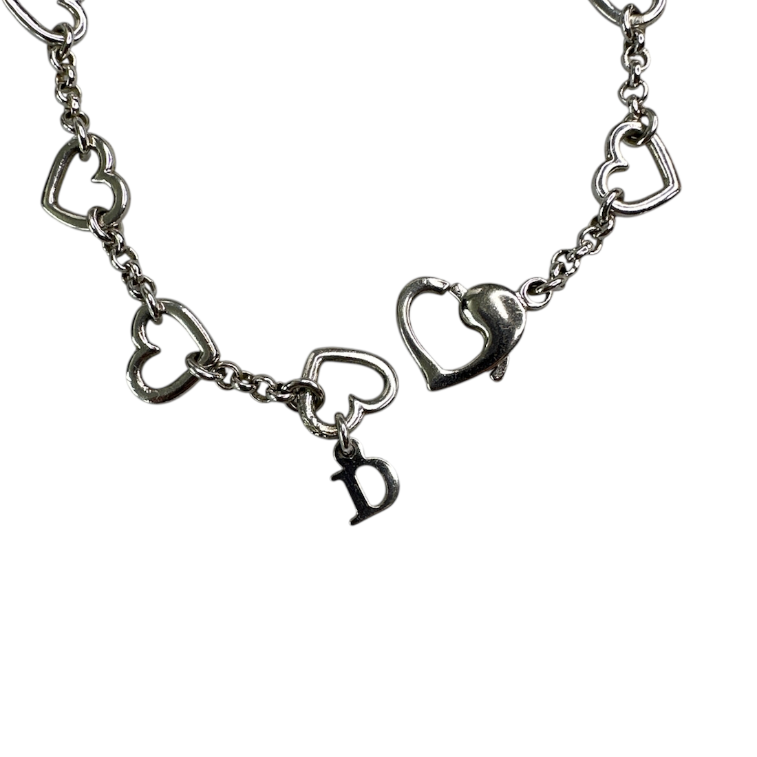 DIOR HEART & LETTER CHARM BRACELET