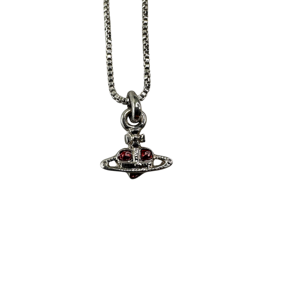 VIVIENNE WESTWOOD MICRO HEART NECKLACE - RED