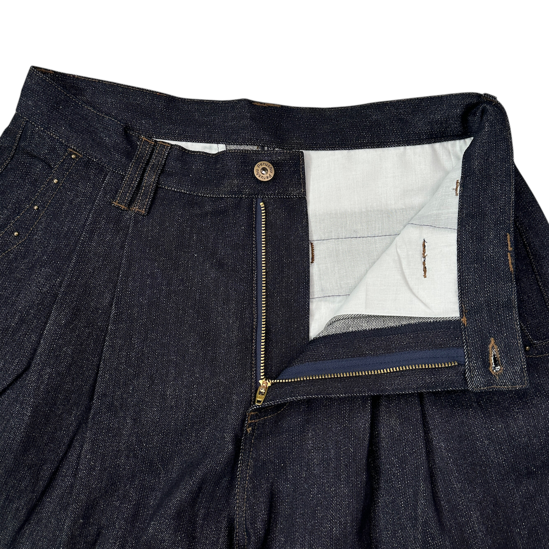 (NEW) PERUSHU STUDDED DENIM SHORTS - INDIGO BLUE