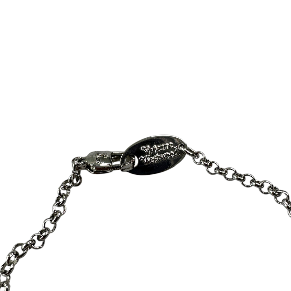 VIVIENNE WESTWOOD REVERSE HEART BRACELET - PLATINUM