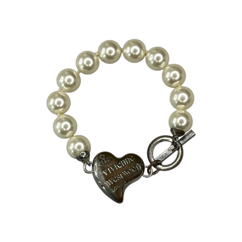 VIVIENNE WESTWOOD HEART & PEARL BRACELET