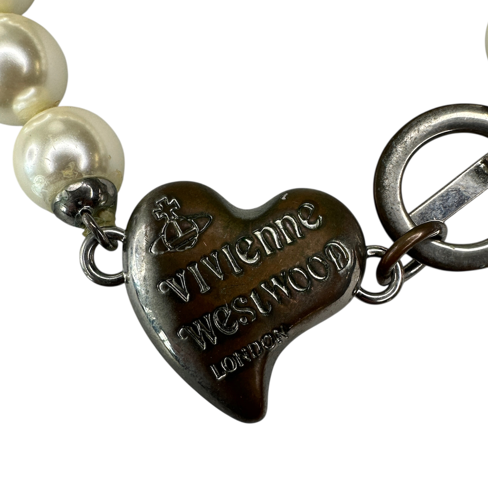VIVIENNE WESTWOOD HEART & PEARL BRACELET