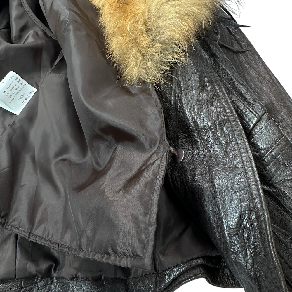 G.O.A RACOON FUR LEATHER JACKET