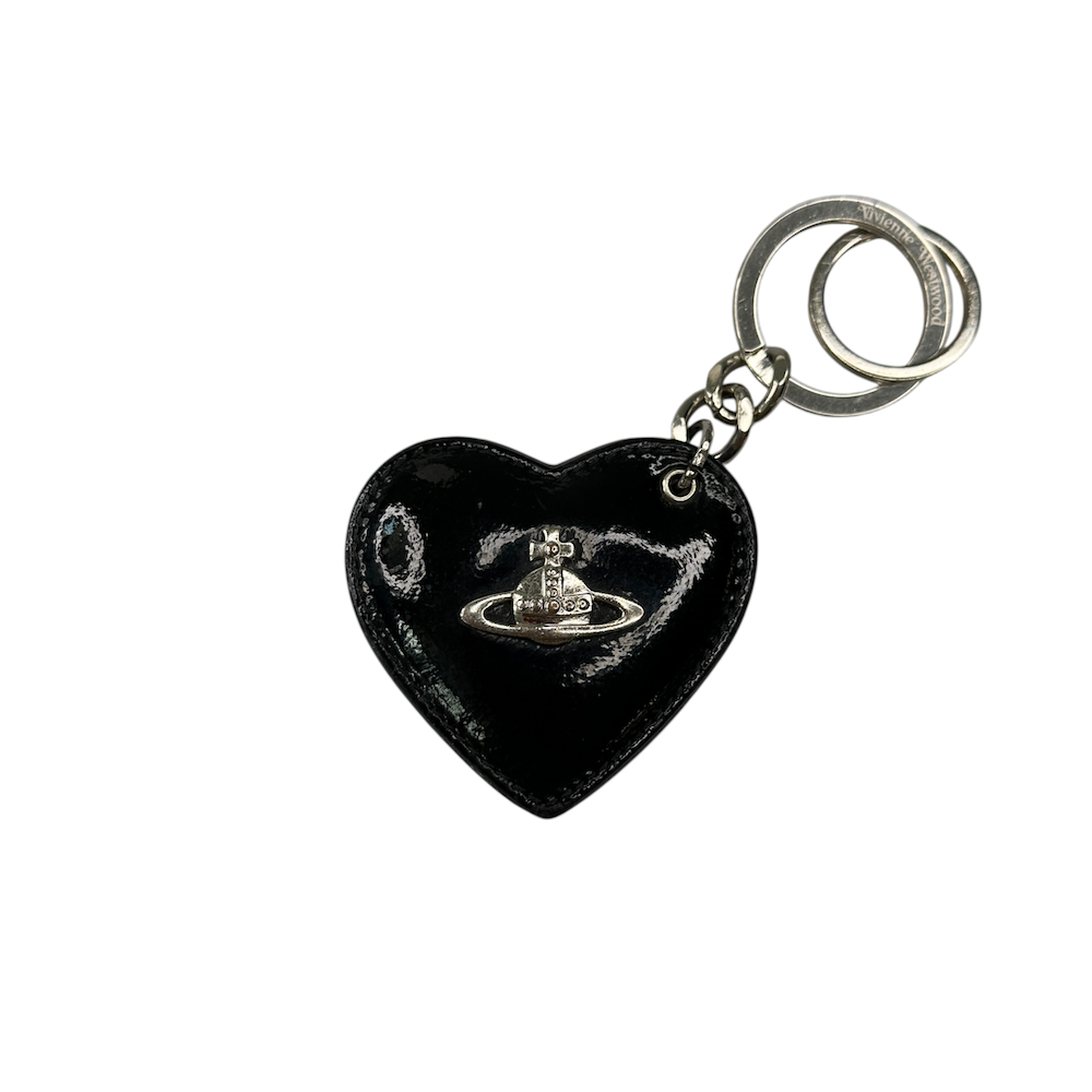 VIVIENNE WESTWOOD PUFF LEATHER HEART KEYCHAIN