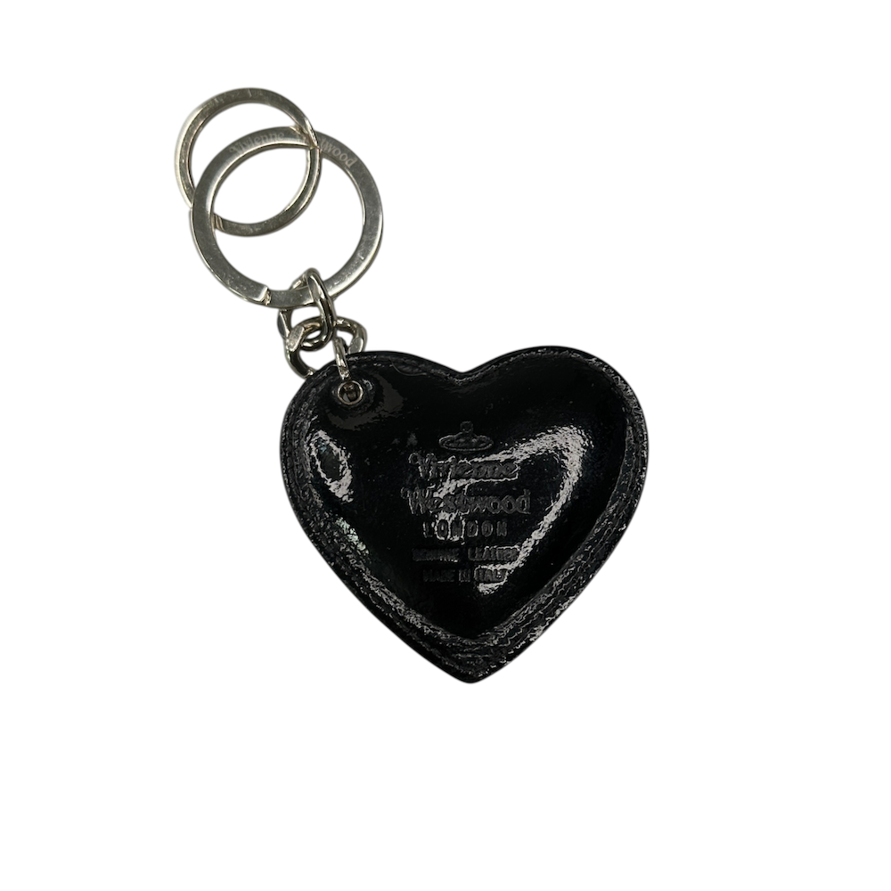VIVIENNE WESTWOOD PUFF LEATHER HEART KEYCHAIN