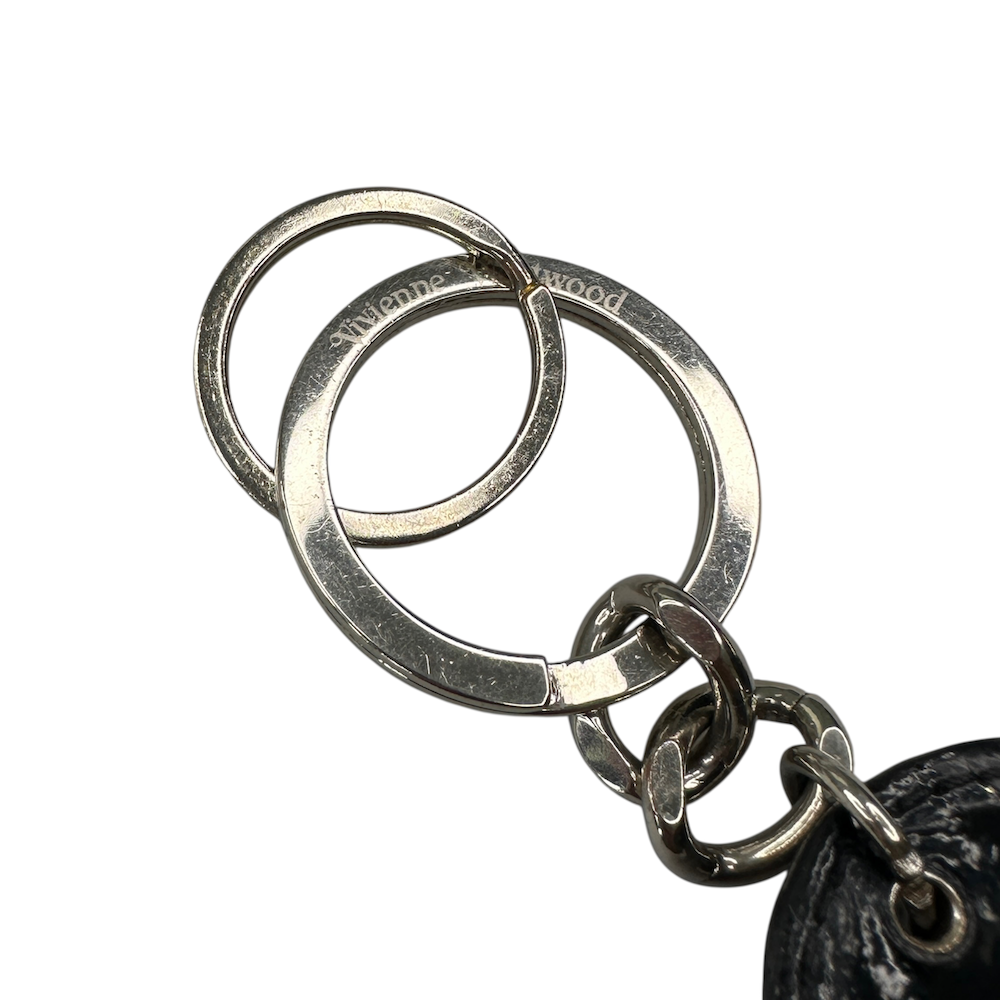 VIVIENNE WESTWOOD PUFF LEATHER HEART KEYCHAIN