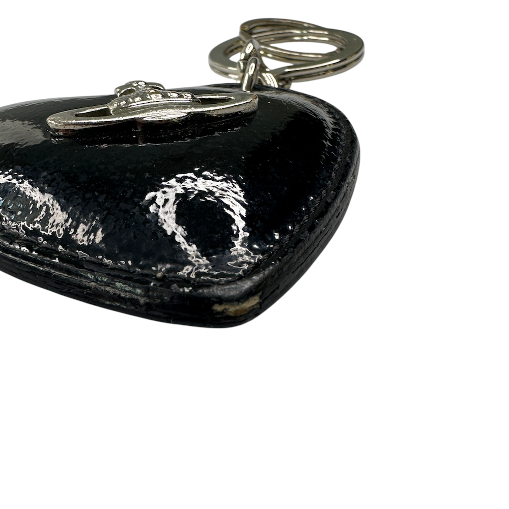 VIVIENNE WESTWOOD PUFF LEATHER HEART KEYCHAIN