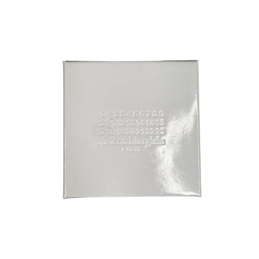 (9) MAISON MARGIELA "11" LOGO BAND MATTE SILVER RING