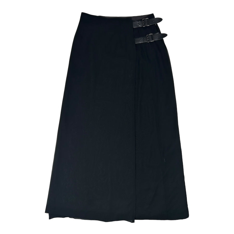 NEEDLES BLACK BELTED MAXI SKIRT G38F