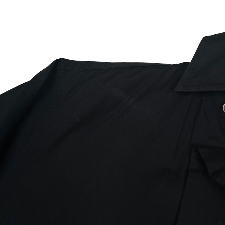 VIVIENNE WESTWOOD ASYMMETRICAL COLLAR BUTTON UP SHIRT - BLACK