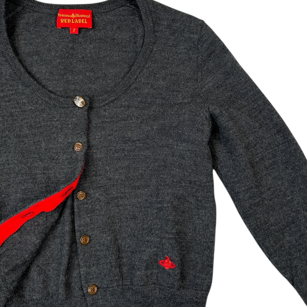 (2) VIVIENNE WESTWOOD RED LABEL CARDIGAN - GREY