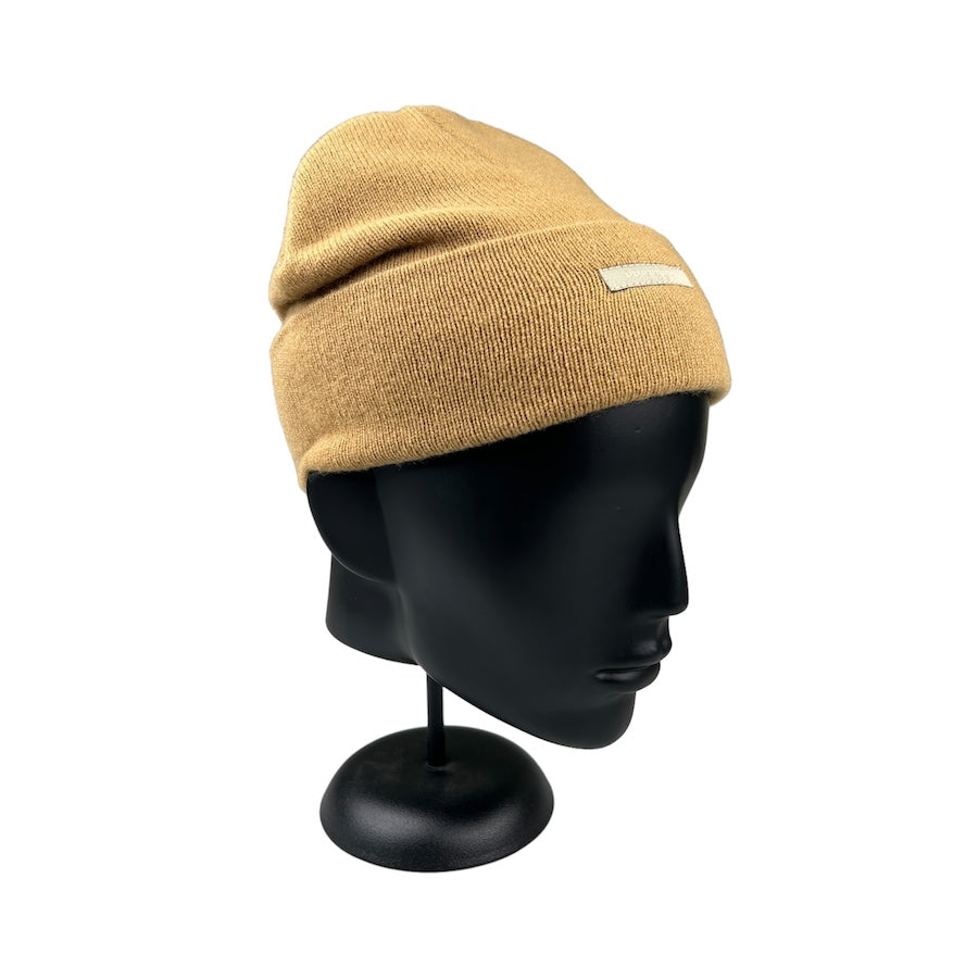 BURBERRY LIGHT BROWN LAMBSWOOL BEANIE