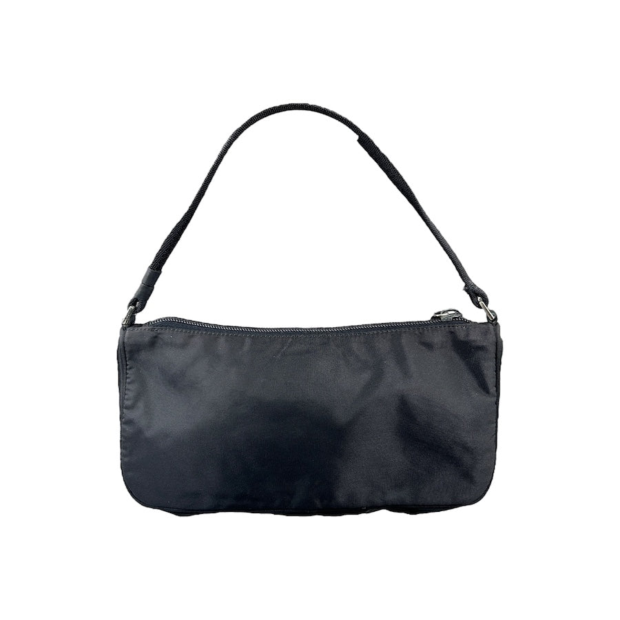 PRADA BLACK NYLON POCHETTE BAG (58) FG287R