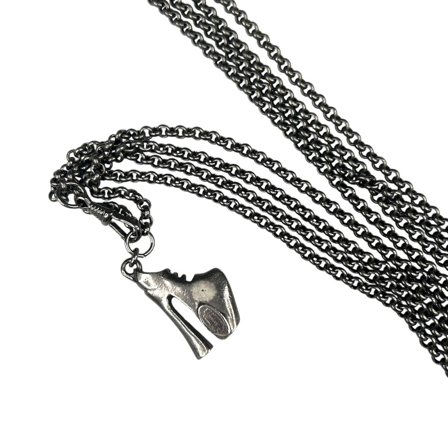 VIVIENNE WESTWOOD HIGH HEEL PENDANT DOUBLE CHAIN NECKLACE