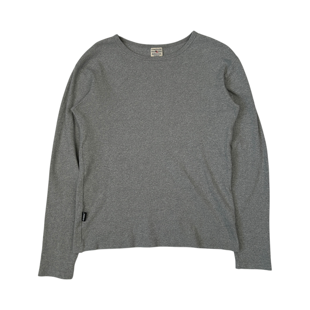 AVIREX LONG SLEEVE TOP - GREY