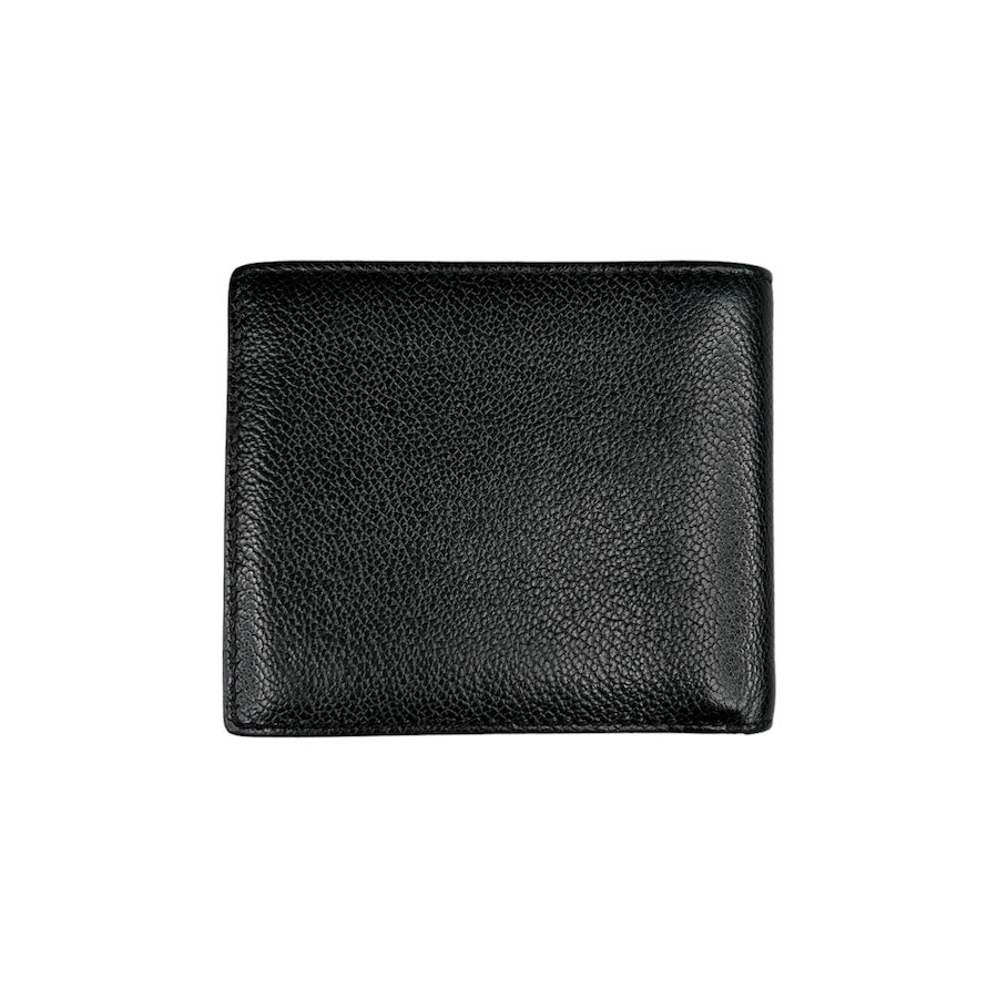 PRADA BLACK SAFFIANO PEBBLED LEATHER BI-FOLD WALLET