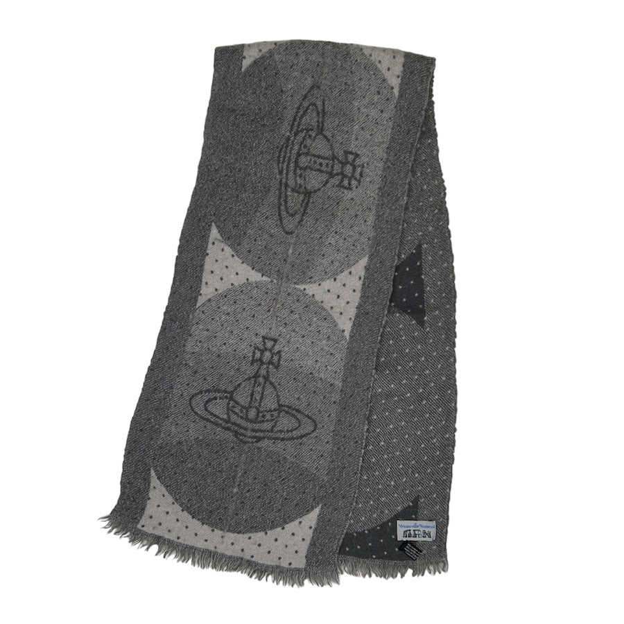 VIVIENNE WESTWOOD grey mulit-orb scarf