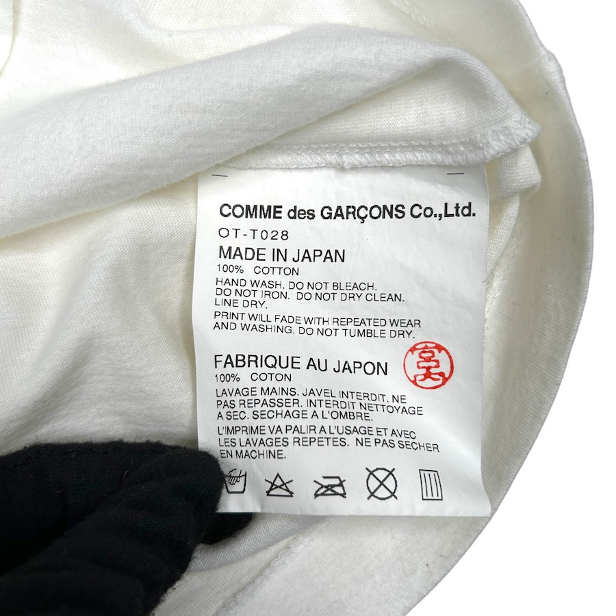 COMME DES GARCONS X CHROME HEARTS SCROLL WOMENS TEE - WHITE