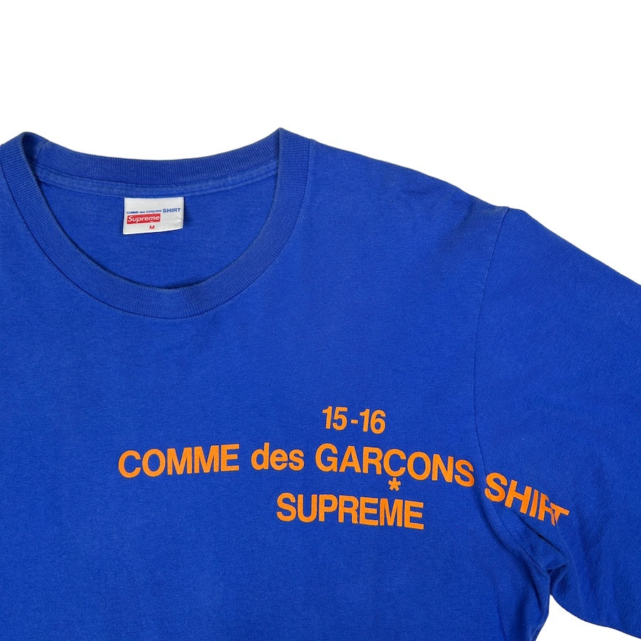 SUPREME X COMME DES GARCONS BLUE/ORANGE LONG SLEEVE YGFG8