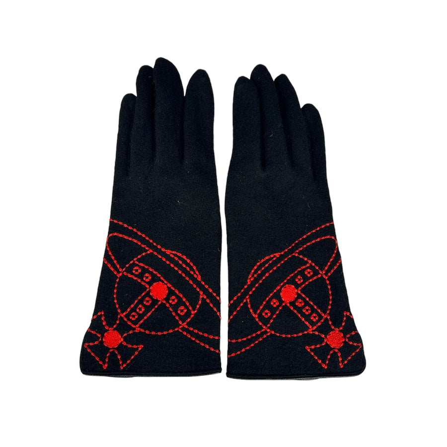 VIVIENNE WESTWOOD RED ORB GLOVES VF39