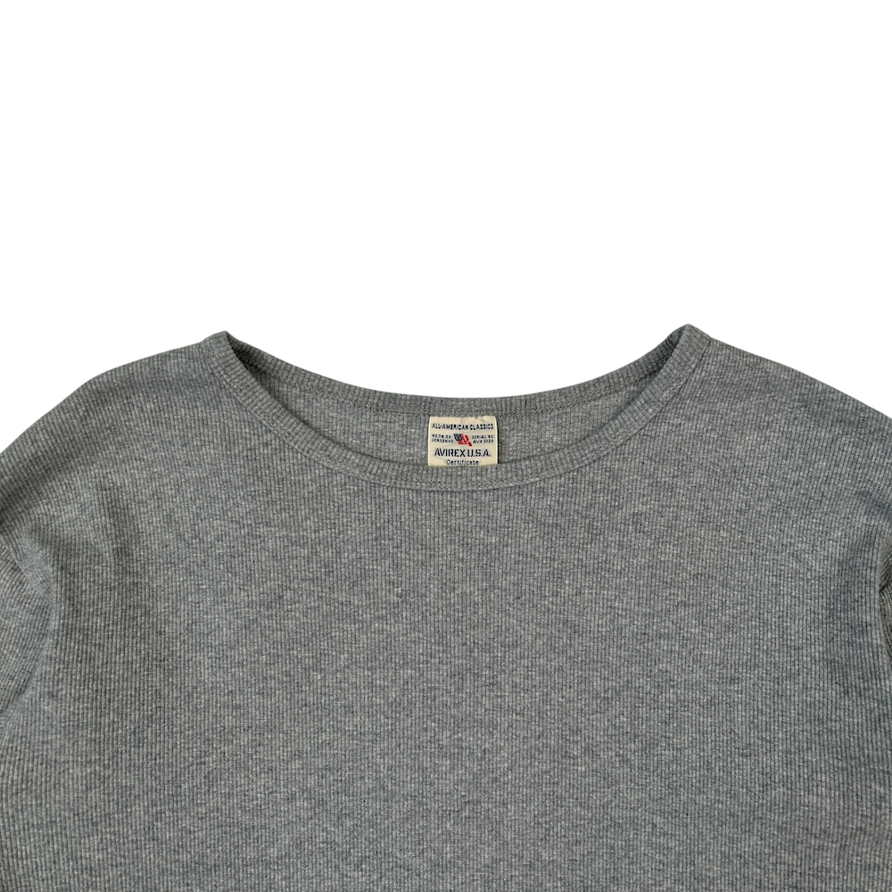 AVIREX LONG SLEEVE TOP - GREY