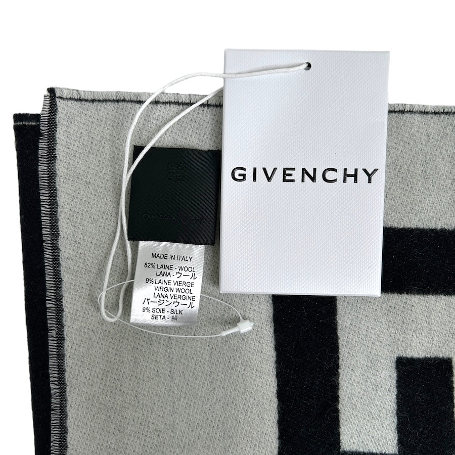 (new) GIVENCHY spellout & monogram logo scarf