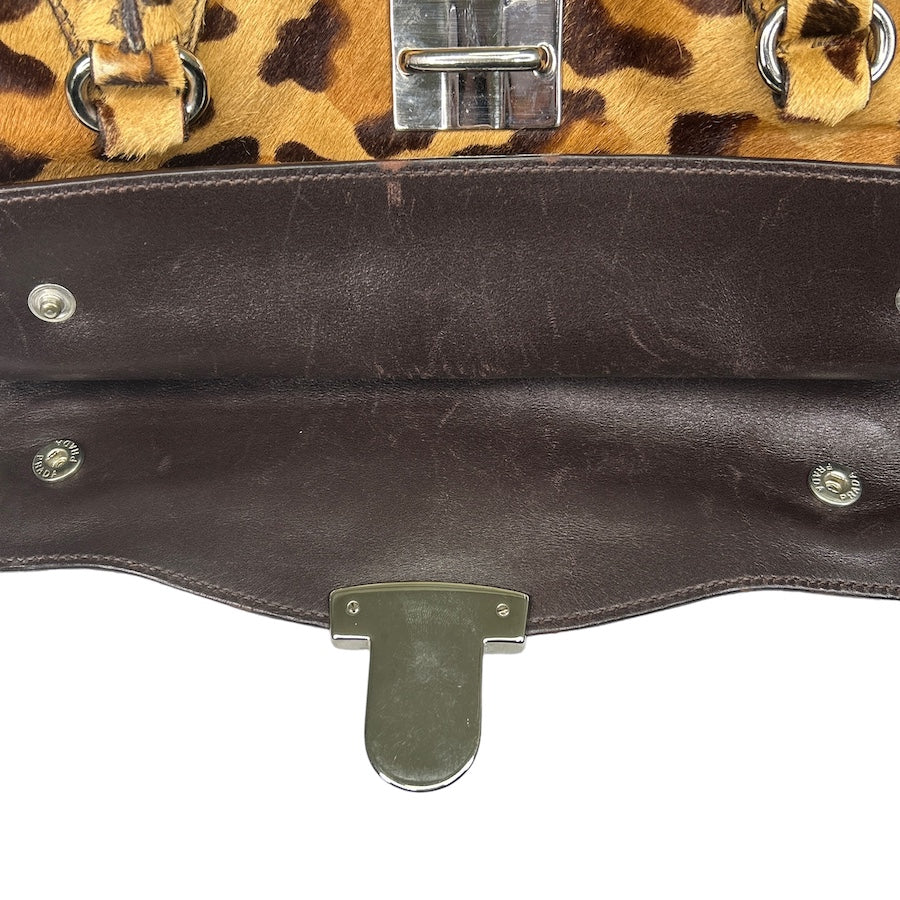 PRADA PONYHAIR LEOPARD PRINT SHOULDER BAG (2002) GHR39