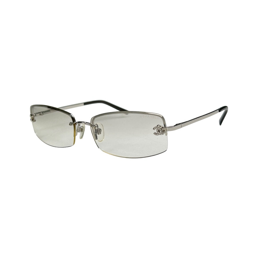 CHANEL C.124/6I RHINESTONE RIMLESS GLASSES - CLEAR LENS