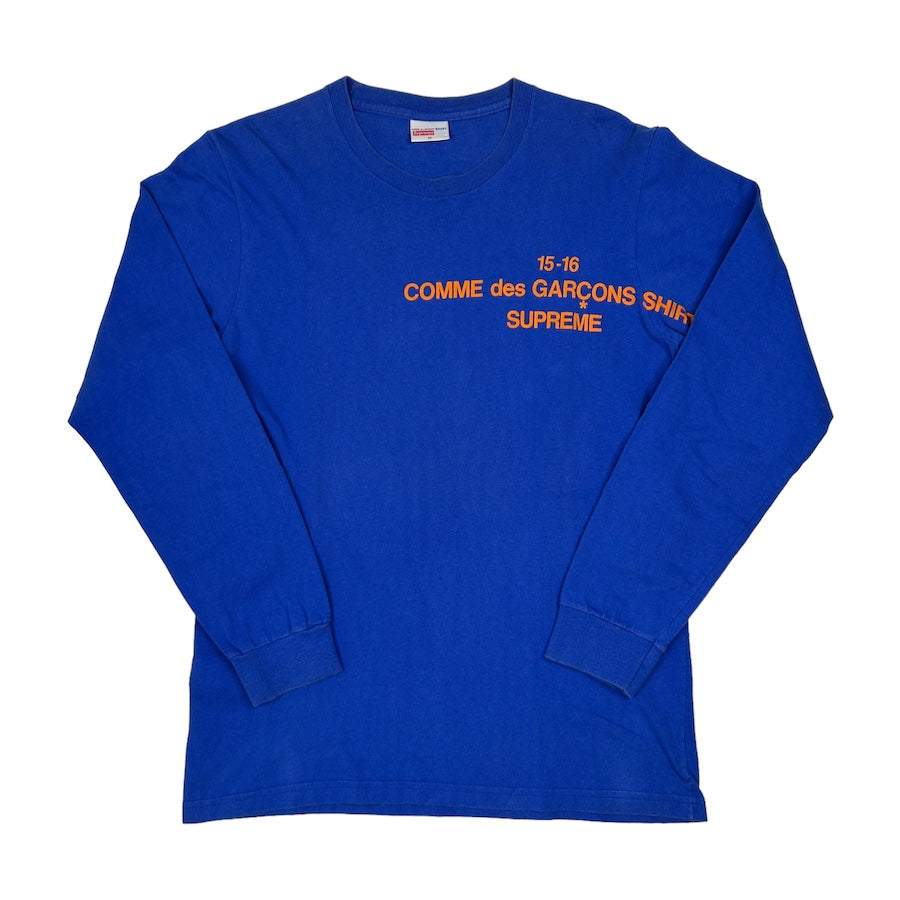 SUPREME X COMME DES GARCONS BLUE/ORANGE LONG SLEEVE YGFG8