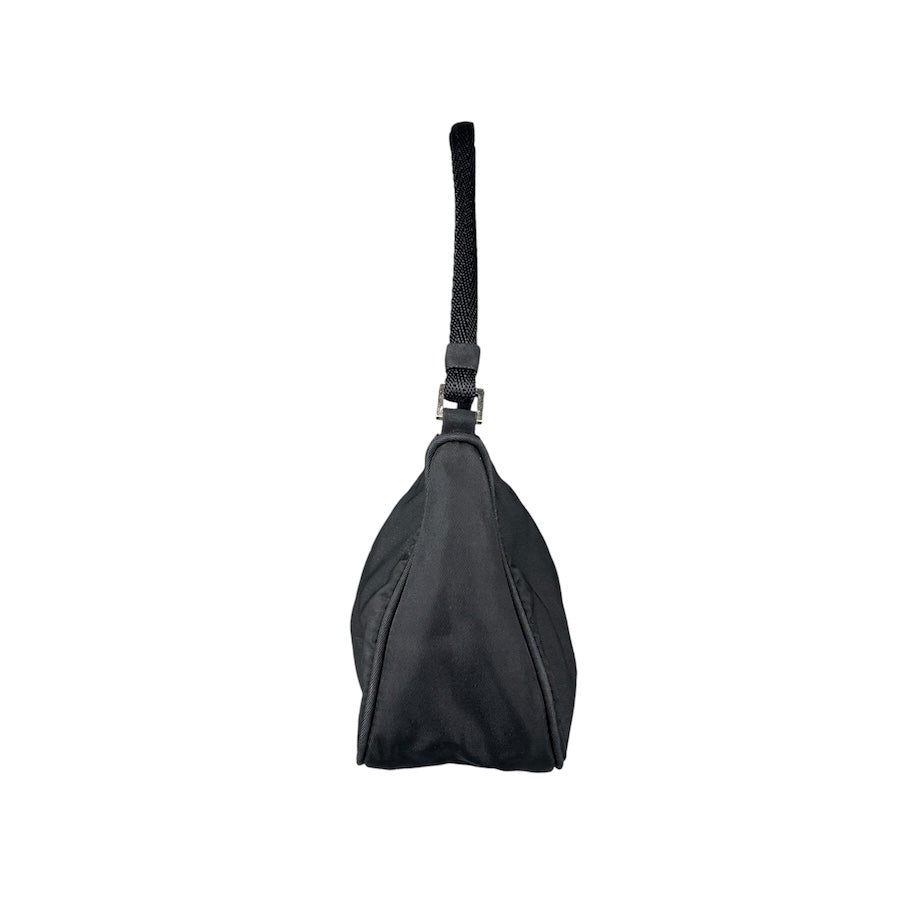 PRADA BLACK NYLON MINI POCHETTE BAG 84GFI