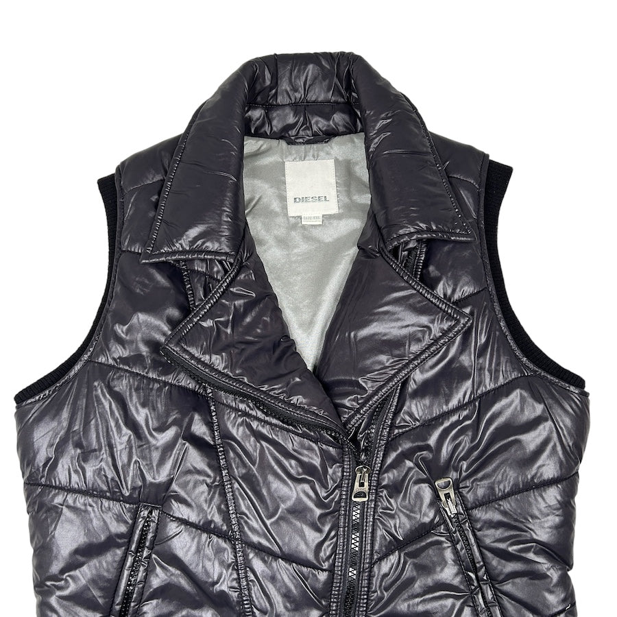 DIESEL COLLARED NYLON DOWN VEST VF83