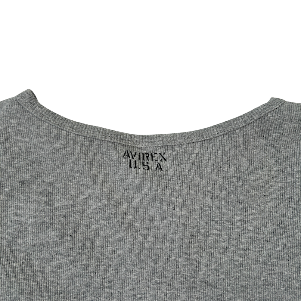 AVIREX LONG SLEEVE TOP - GREY