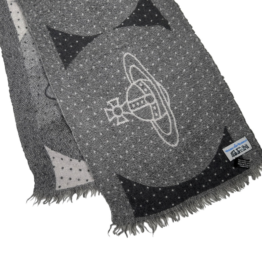 VIVIENNE WESTWOOD grey mulit-orb scarf