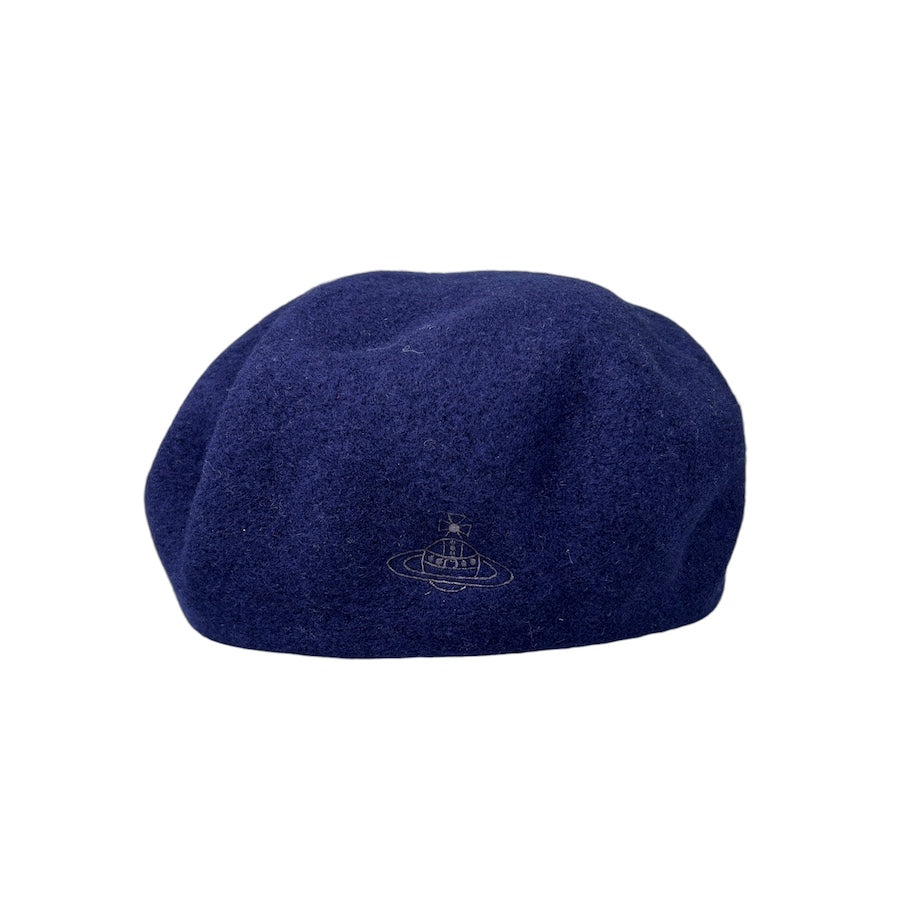 VIVIENNE WESTWOOD WOOLLEN BERET - NAVY G38F