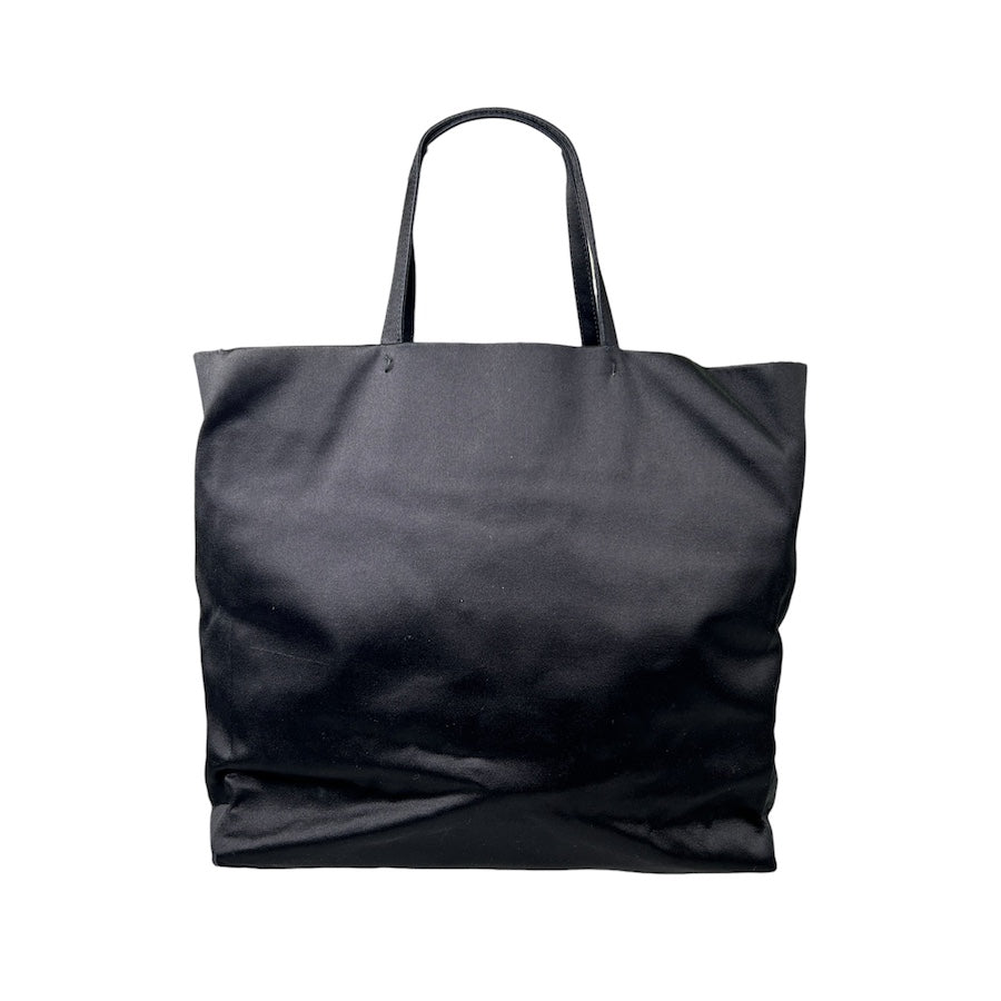 PRADA BLACK SATIN TOTE BAG