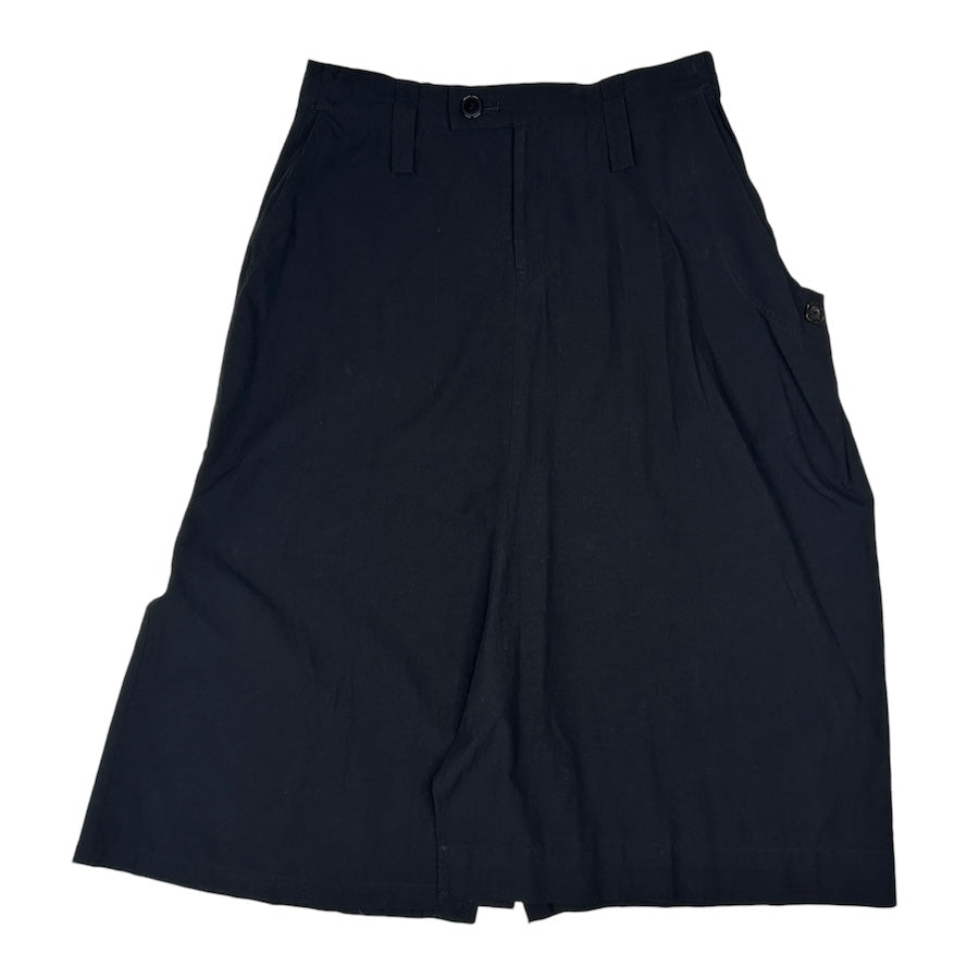 YOHJI YAMAMOTO Y'S RAYON BLEND SKIRT - BLACK F37F