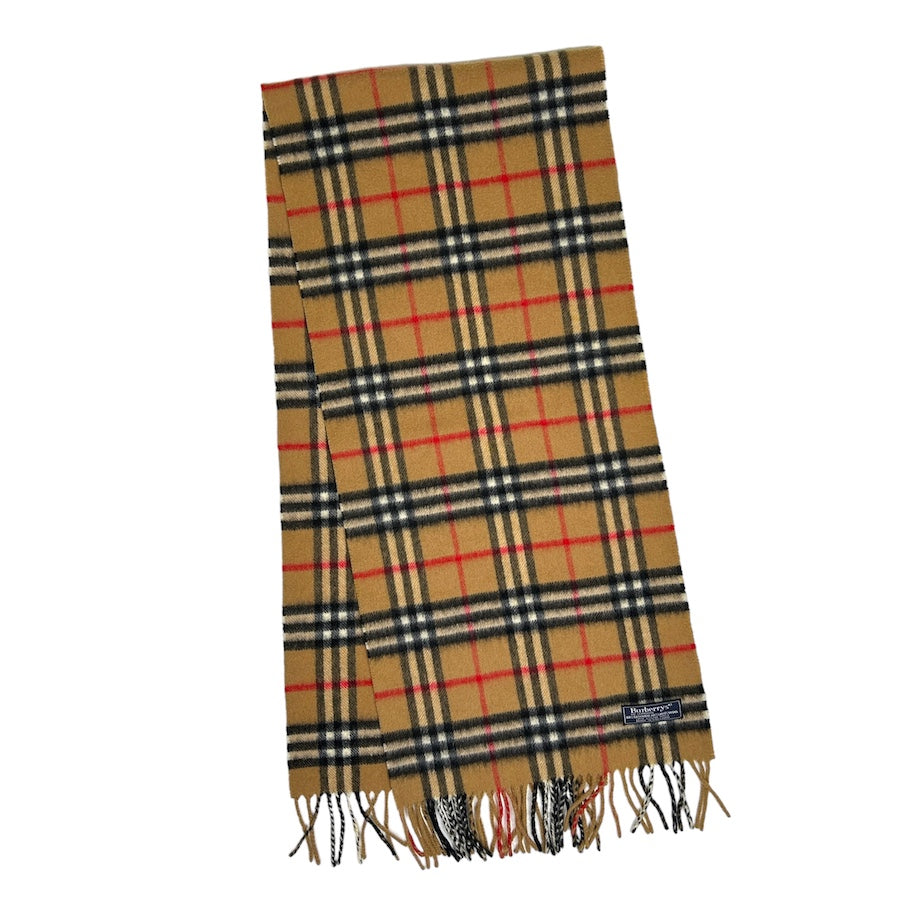 BURBERRY CASHMERE/LAMBSWOOL NOVA CHECK SCARF