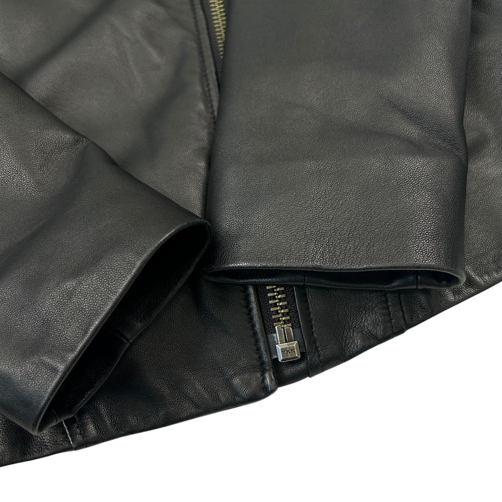 HELMUT LANG LEATHER HOODED JACKET