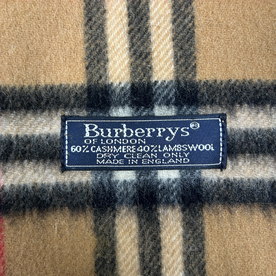 BURBERRY CASHMERE/LAMBSWOOL NOVA CHECK SCARF