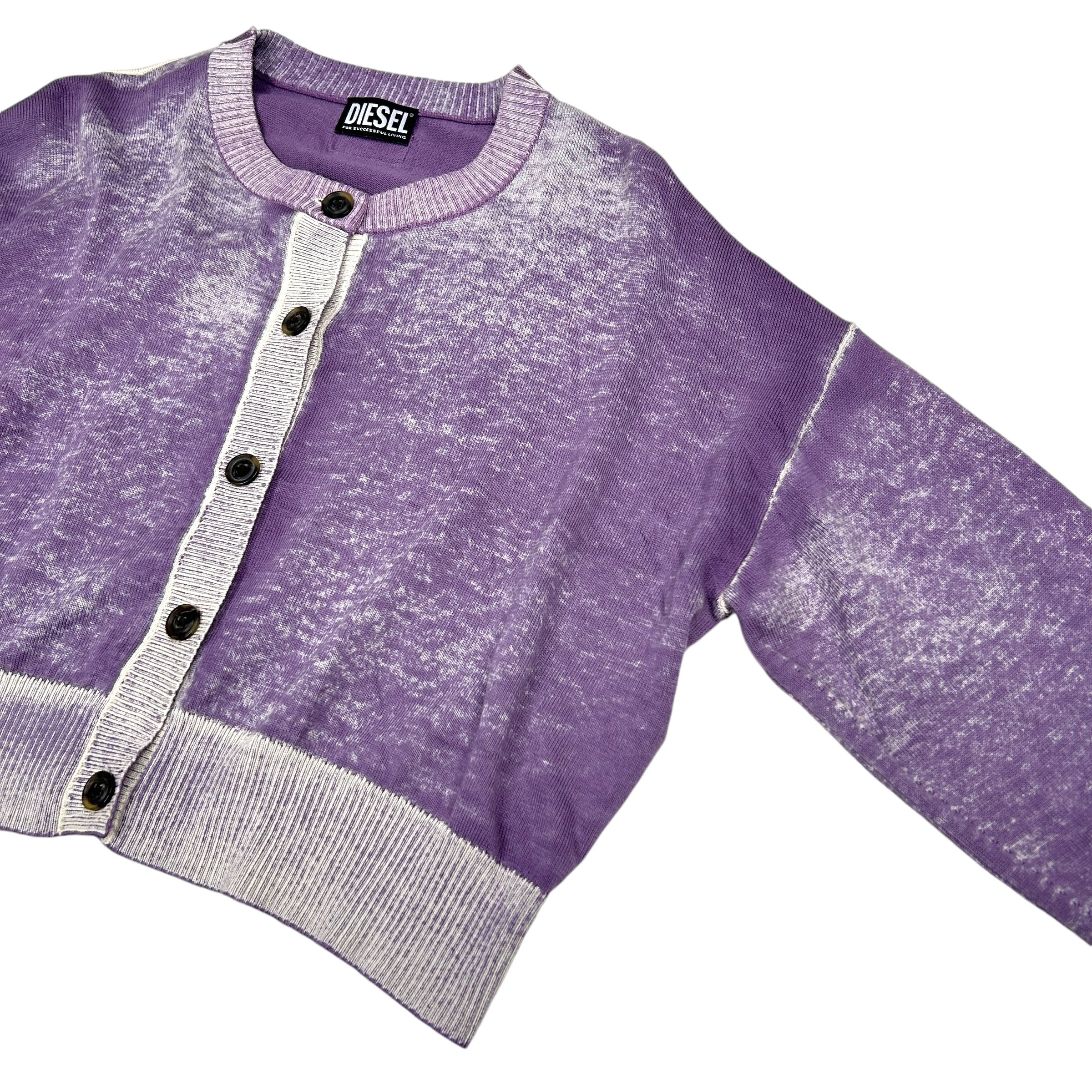 DIESEL PURPLE ACID WASH CARDIGAN 93YFG