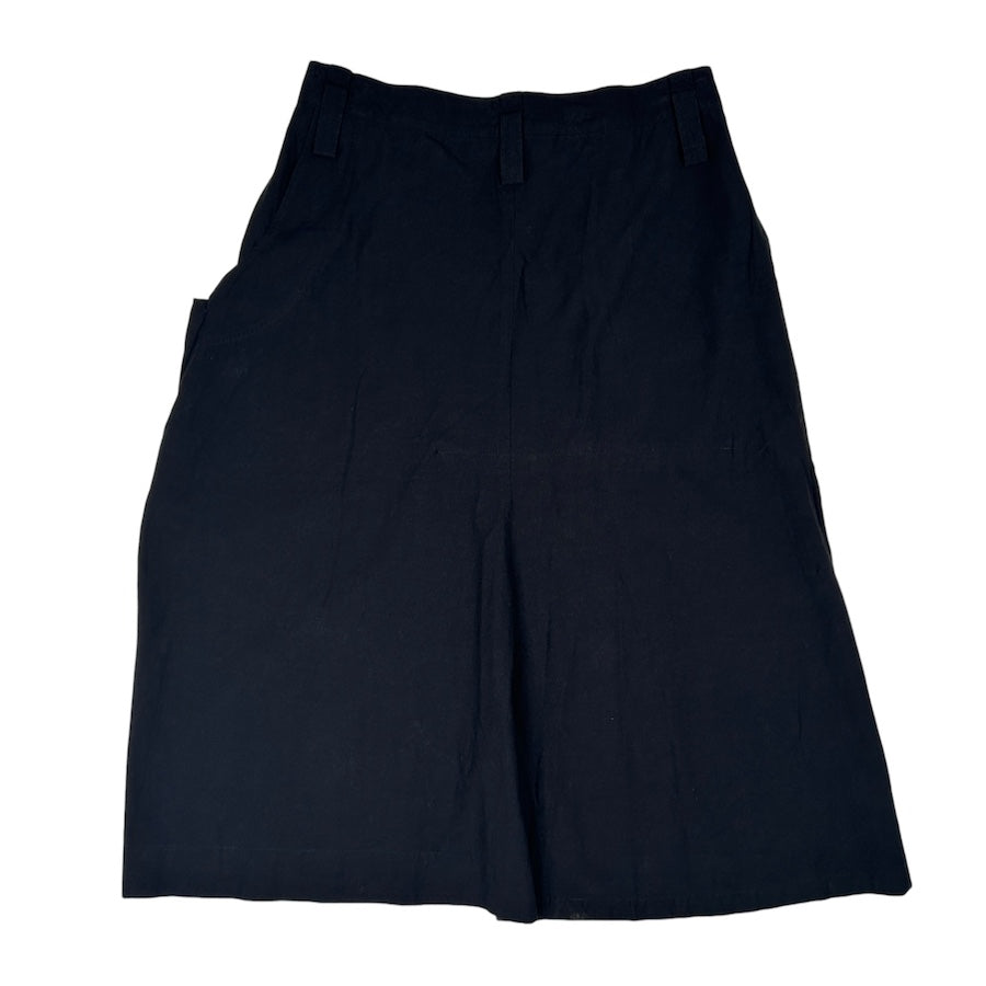 YOHJI YAMAMOTO Y'S RAYON BLEND SKIRT - BLACK F37F