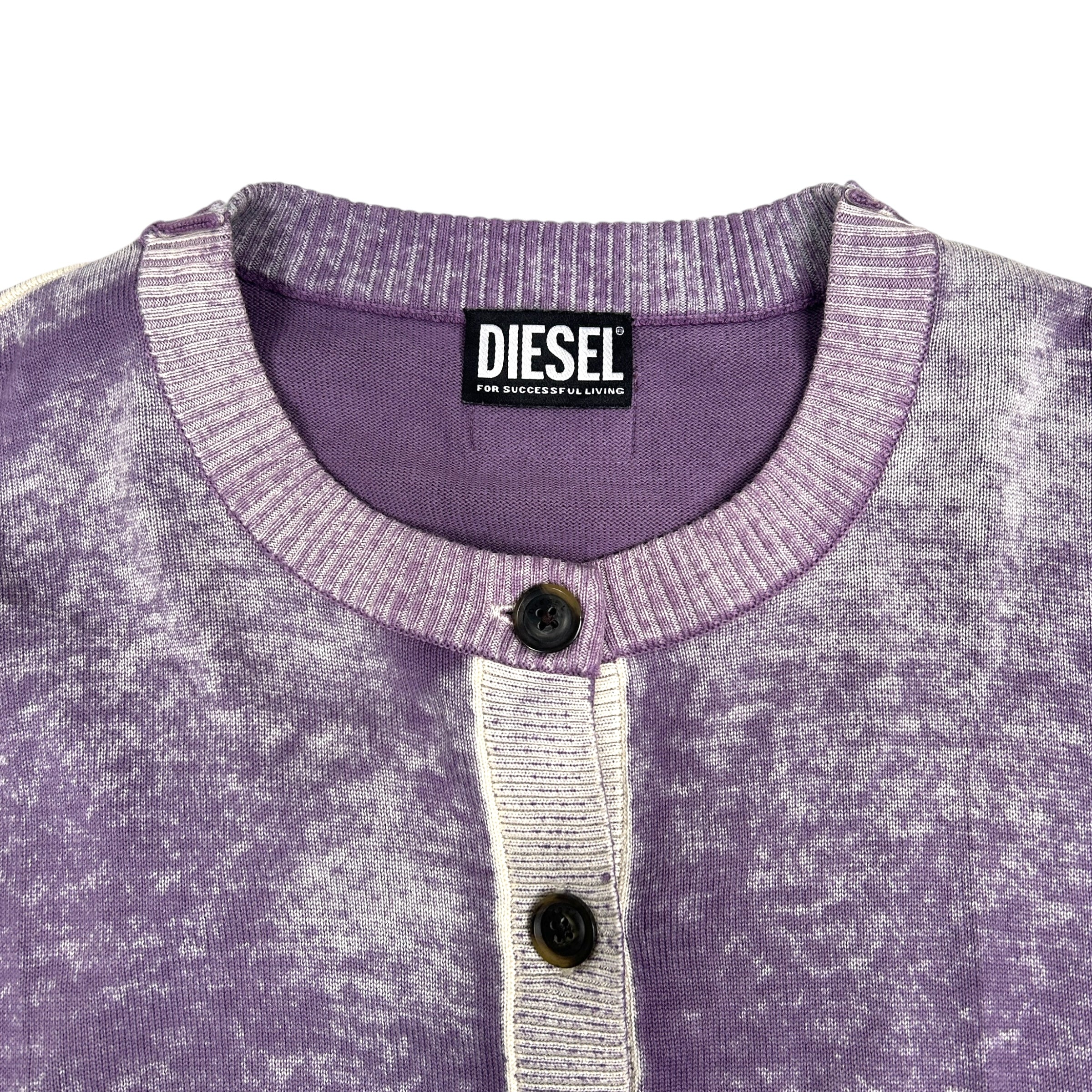 DIESEL PURPLE ACID WASH CARDIGAN 93YFG