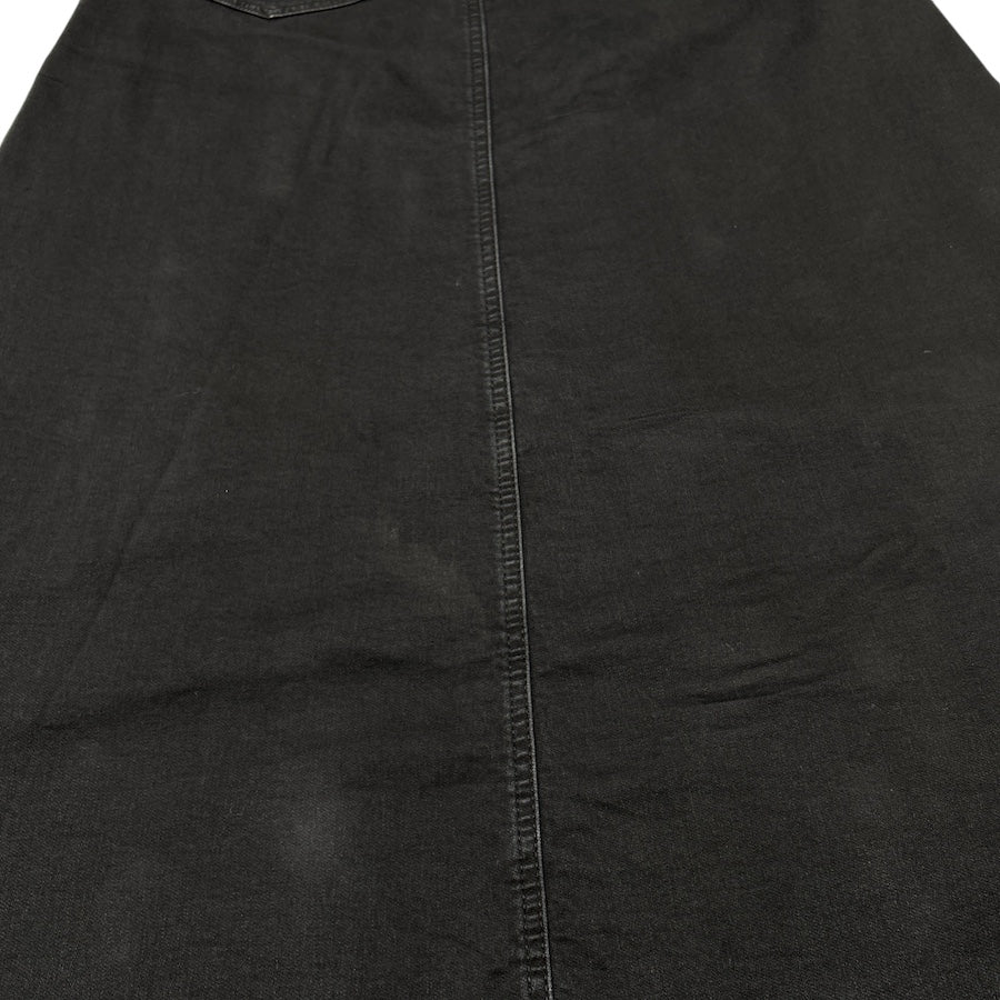 DIESEL BLACK BUTTON-DOWN MAXI SKIRT Y3GFY