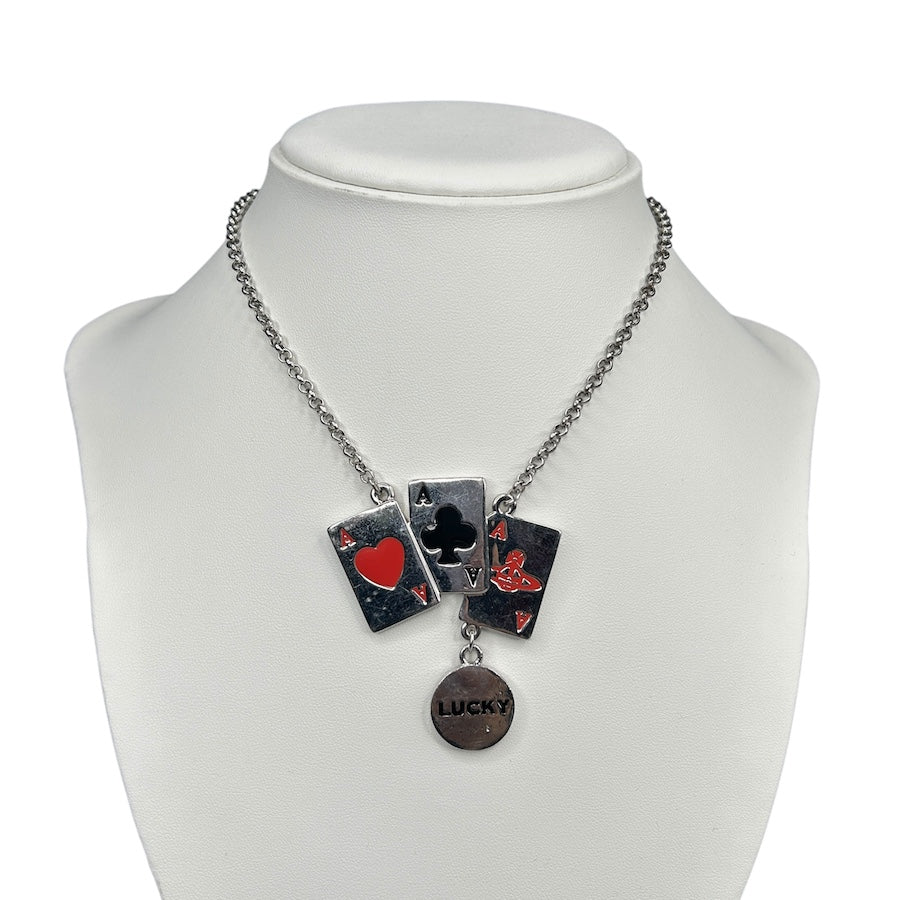 VIVIENNE WESTWOOD PLAYING CARDS PENDANT NECKLACE